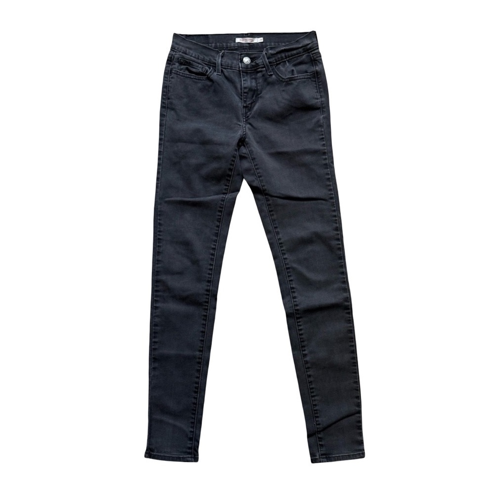 Levi's 710 Black Skinny Jeans with Tapered Leg Size 28 Fitted Denim Basic Casual